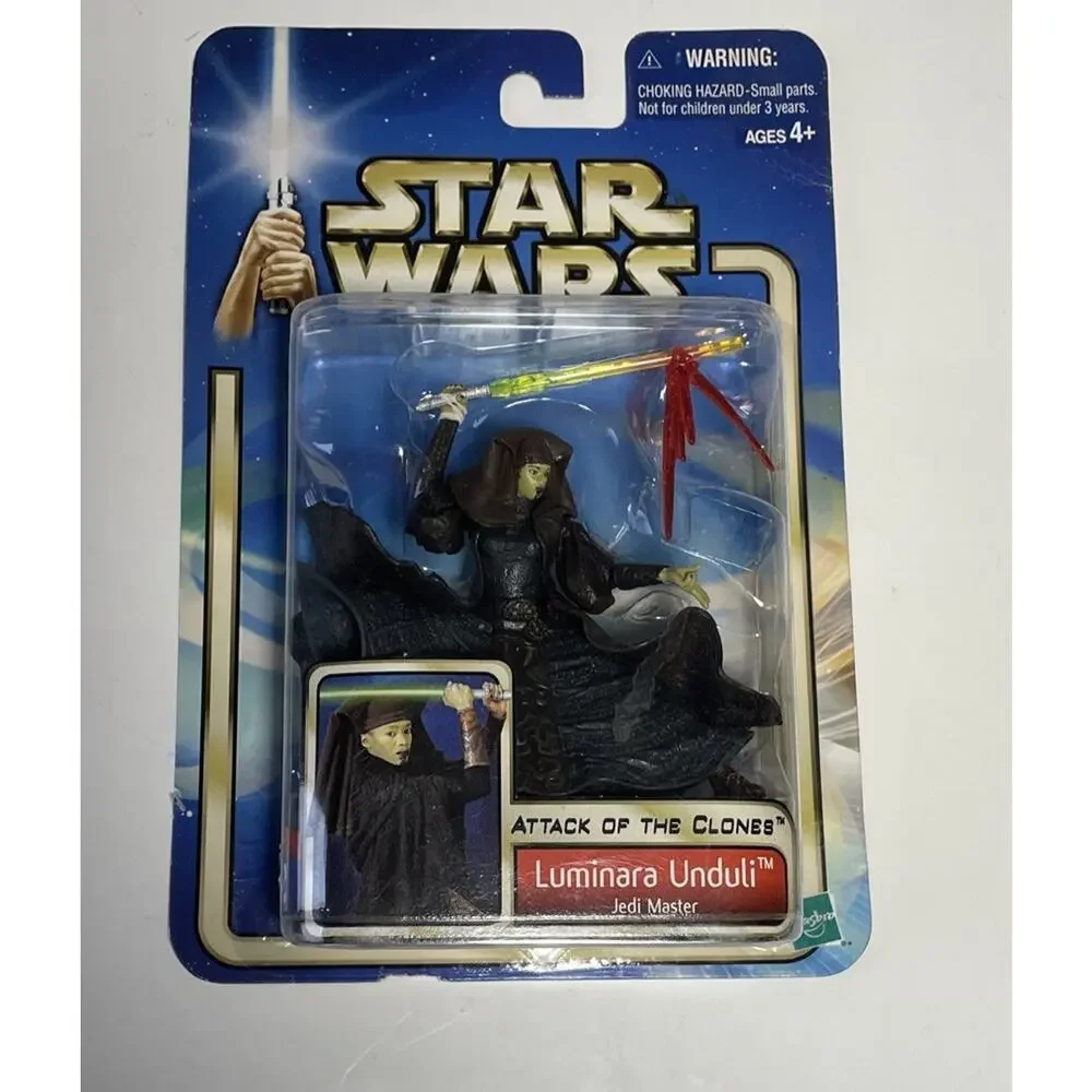 (3) Star Wars Attack of the Clones-Royal Guard-Shaak Ti-Luminara Unduli NIB 2002